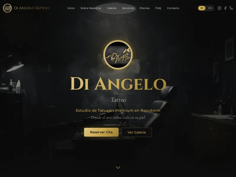 Screenshot af Di Angelo Tattoo